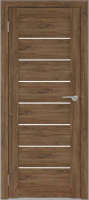 Дверь межкомнатная Юни Бона 01 90x200 (дуб стирлинг/стекло белое)