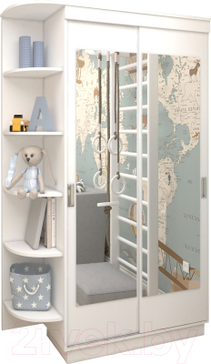 Шкаф Eligard Лагуна / ШЛМ-02.Л.2 (белый)