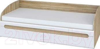 Односпальная кровать Мебель-Неман Леонардо МН-026-12 (белое дерево/дуб Сонома)