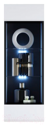 Шкаф навесной Империал Йорк 02 (белый жемчуг/белый глянец)