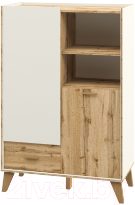 Шкаф Мебель-Неман Сканди МН-036-07 (дуб вотан/белый)