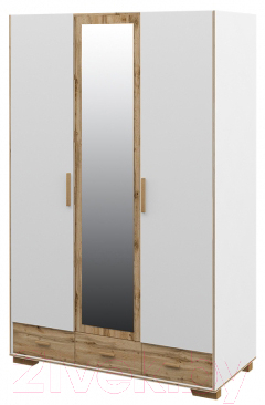 Шкаф Мебель-Неман Сканди МН-036-33 (дуб вотан/белый)