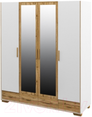 Шкаф Мебель-Неман Сканди МН-036-34 (дуб вотан/белый)