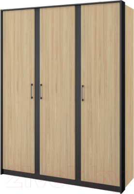 Шкаф Мебель-Неман Стенли МН-037-03 (дуб прованс/черный)