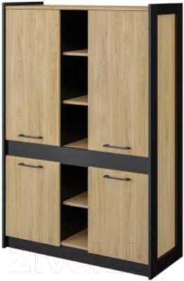 Шкаф Мебель-Неман Стенли МН-037-10 (дуб прованс/черный)