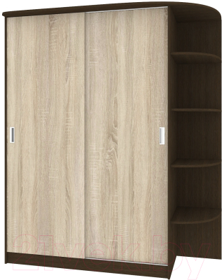 Шкаф Кортекс-мебель Лагуна ШК05-00 (венге/дуб сонома, правая консоль)