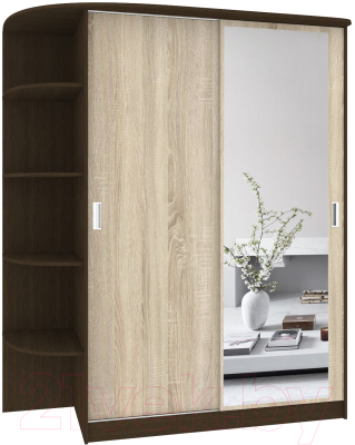 Шкаф Кортекс-мебель Лагуна ШК05-01 (венге/дуб сонома, левая консоль)