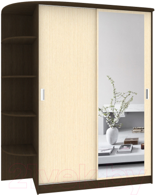 Шкаф Кортекс-мебель Лагуна ШК05-01 (венге/венге светлый, левая консоль)