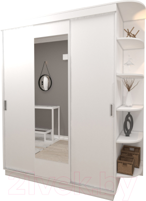 Шкаф Eligard Лагуна / ШЛ-08.П.1 (белый)