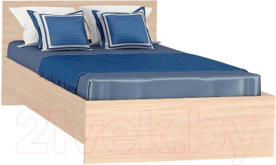 Односпальная кровать МДК КР10 100x200/700x1052x2032 (дуб млечный)