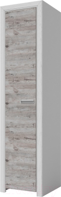 Шкаф-пенал Мебель-КМК Эстель 1Д 0738.30 (дуб полярный/сосна)