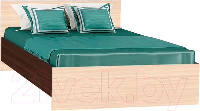 Полуторная кровать МДК КР11 120x200/700x1252x2032 (венге/дуб млечный)