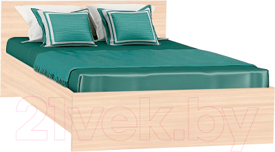 Полуторная кровать МДК КР11 120x200/700x1252x2032 (дуб млечный)