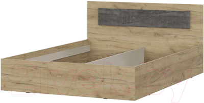 Каркас кровати NN мебель МСП 1 140x200 (дуб золотой/камень темный)