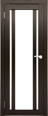 Дверь межкомнатная Юни Амати 11 40x200 (дуб венге/стекло белое)