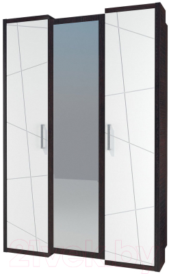 Шкаф Мебель-Неман Барселона МН-115-03-220 (белый глянец/дуб Ниагара)