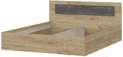 Каркас кровати NN мебель МСП 1 160x200 (дуб золотой/камень темный)