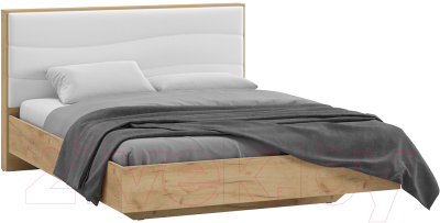 Каркас кровати ТриЯ Миранда Тип 1 160x200 (дуб крафт золотой/белый глянец)