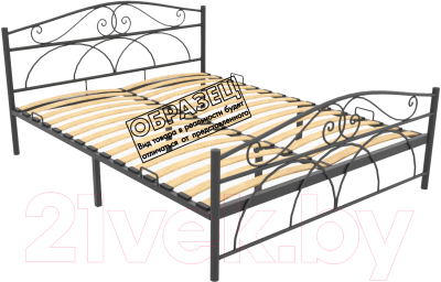 Полуторная кровать Князев Мебель Морена МНА.120.200.С (серый муар)