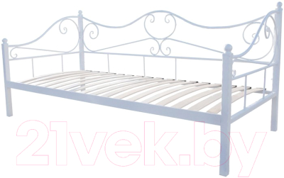 Кровать-тахта Князев Мебель Валенсия ВАЯ.120.200.Б (белый муар)