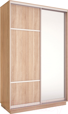 Шкаф Евва 120 SS.02 / АЭП ШК.2 03 (сонома/серебро)