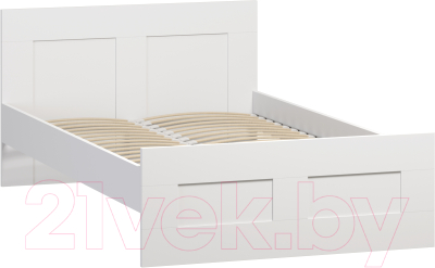 Полуторная кровать Mio Tesoro Сириус 120x200 2.02.04.180.1 (белый)