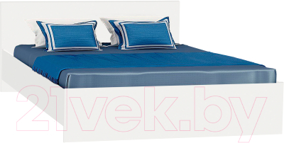 Полуторная кровать МДК КР12 140x200/700x1452x2032 (белый)