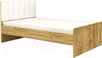 Полуторная кровать Премиум Лего 1.2 (дуб бунратти/белый)