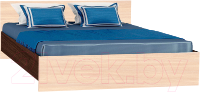 Двуспальная кровать МДК КР13 160x200/700x1652x2032 (венге/дуб млечный)