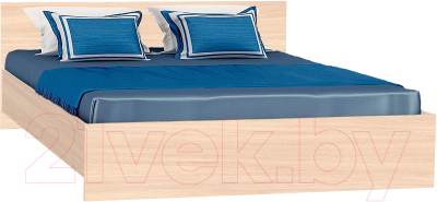 Двуспальная кровать МДК КР13 160x200/700x1652x2032 (дуб млечный)