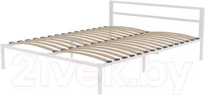 Полуторная кровать Князев Мебель Берта БА.140.200.Б (белый муар)