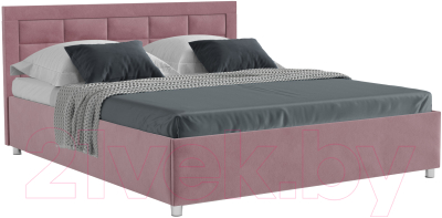 Полуторная кровать Mebel-Ars Версаль 140 (велюр пудра/НВ-178/18)