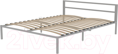 Двуспальная кровать Князев Мебель Берта БА.160.190.С (серый муар)