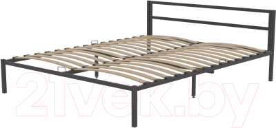 Двуспальная кровать Князев Мебель Берта БА.160.190.Ч (черный муар)