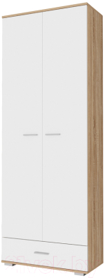 Шкаф Памир Италия ШК1Я-800 (дуб сонома/белый глянец)