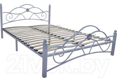 Двуспальная кровать Князев Мебель Грация ГЯ.180.200.С (серый муар)