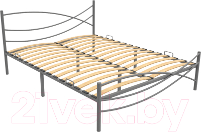 Двуспальная кровать Князев Мебель Калифорния КЯ.180.200.С (серый муар)