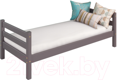 Односпальная кровать Мебельград Соня вариант 1 (массив сосны лаванда)