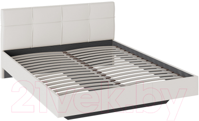 Двуспальная кровать ТриЯ Элис тип 1 с мягкой обивкой 160x200 (белый)