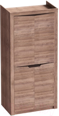 Шкаф Мебельград Соренто 2-х дверный 106.5x54.5x220 (дуб стирлинг/кофе структурный матовый)