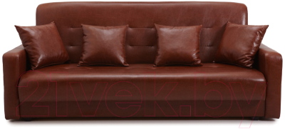 Диван Экомебель Аккорд 2 подушки 120 (коричневый)