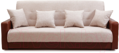 Диван Экомебель Лондон рогожка 2 подушки 120 (бежевый)