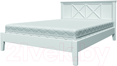 Двуспальная кровать Bravo Мебель Грация 2 160x200 (белый античный)