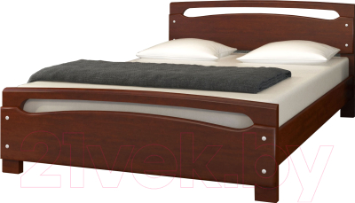 Двуспальная кровать Bravo Мебель Камелия 2 160x200 (орех)