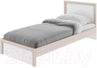 Односпальная кровать Rinner Остин М21 90x200 (ясень шимо светлый/белый поры дерева)