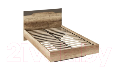 Полуторная кровать ТриЯ Пилигрим ТД-276.00.01 120x200 (дуб каньон светлый/серый)