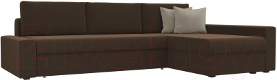 Диван угловой Mebelico Версаль 278 правый / 29472 (вельвет, коричневый)