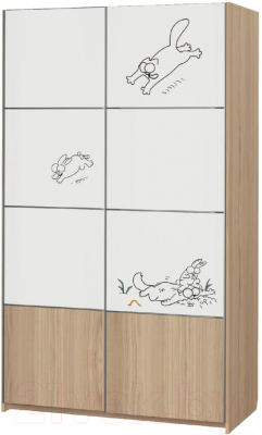 Шкаф Аквилон Кот №27 (туя светлая/белый)
