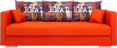 Диван KRONES Эллада мод.2 (велюр оранжевый/рисунок)