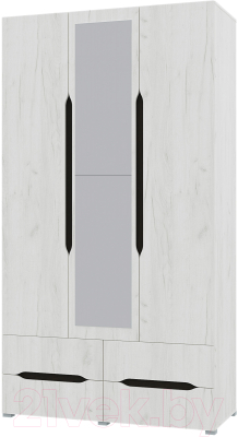 Шкаф Горизонт Мебель Вега 3-х ств. 4 ящика (прованс)